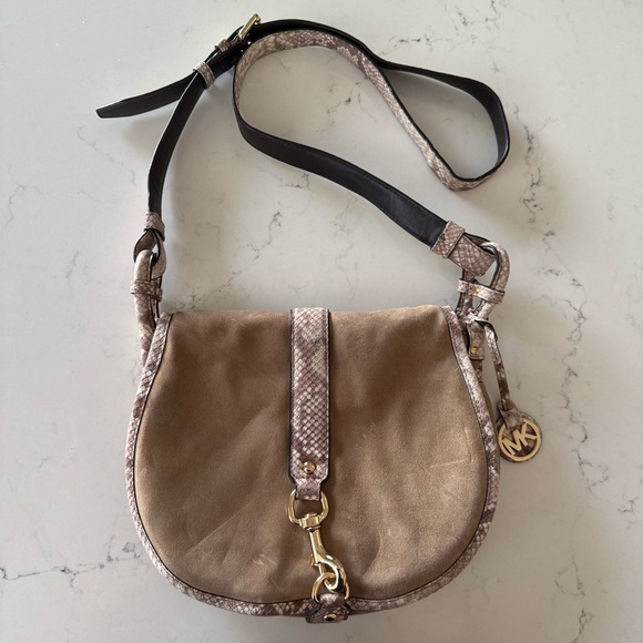 Michael Kors Handbags - PROJECT Michael Kors Bag in Suede and Snakeskin detail